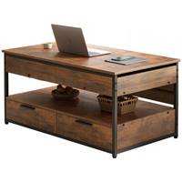 Ława stolik kawowy loft rozkładany brąz 100 cm
