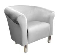 Fotel Milo MG39 nogi chrom jasny szary