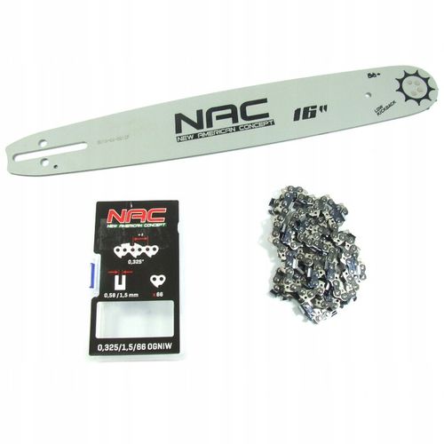 PROWADNICA DO PIŁY 16" NAC + ŁAŃCUCH ORYGINAŁ na Arena.pl