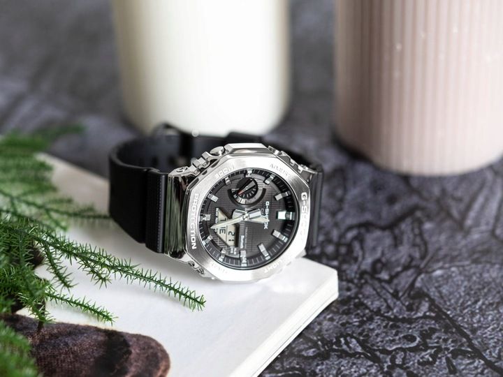 MĘSKI ZEGAREK CASIO GBM-2100-1AER G-SHOCK CZARNY NA PASKU SOLAR BLUETOOTH zdjęcie 3