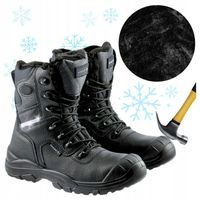 Wysokie buty robocze męskie ZIMOWE OCIEPLANE z PODNOSKIEM S3 Wodoodporne