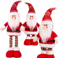 DEKORACJA ŚWIĄTECZNA MIKOŁAJ DUŻY TELESKOPOWE NOGI FIGURKA SKRZAT STOJĄCY