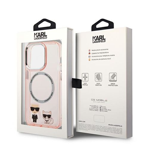 Etui Karl Lagerfeld do iPhone 14 Pro Max, Różowy, MagSafe na Arena.pl
