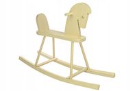 Konik KOŃ drewniany na biegunach! niemalowany