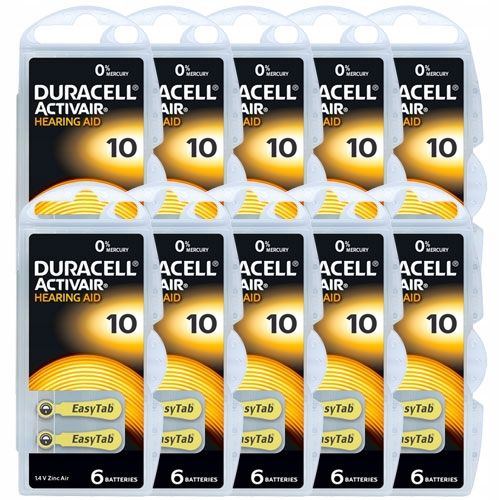 60x Duracell 10 Baterie do aparatów słuchowych na Arena.pl