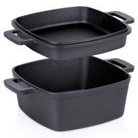 Garnek Żeliwny Brytfanna Brytfanka Patelnia do Pieczenia Smażenia 2w1 25 cm