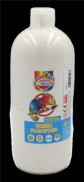Farba plakatowa biała 1000ml zdjęcie 1