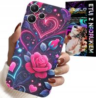 ETUI DO XIAOMI REDMI 12 4G - SERCE, RÓŻA, NASTOLETNIE CASE + SZKŁO