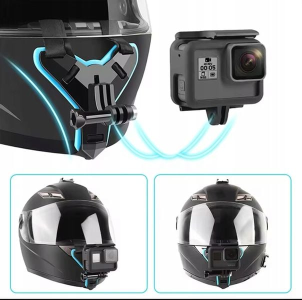 Zestaw uchwytów do mocowania kamer do motocykla zdjęcie 4