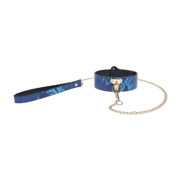 Florence Collection - Collar With Leash - Blue zdjęcie 1