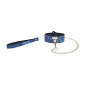 Florence Collection - Collar With Leash - Blue