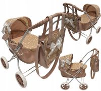 WÓZEK WÓZECZEK DLA LALEK GŁĘBOKI GONDOLA + TORBA