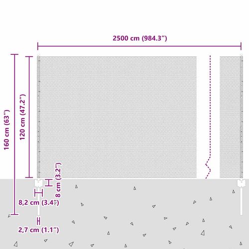 Ogrodzenie z słupkami Zielony 1.2 x 25 m Stal na Arena.pl