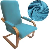 POKROWIEC NA FOTEL FINKA WELUR AKSAMIT TURKUSOWY