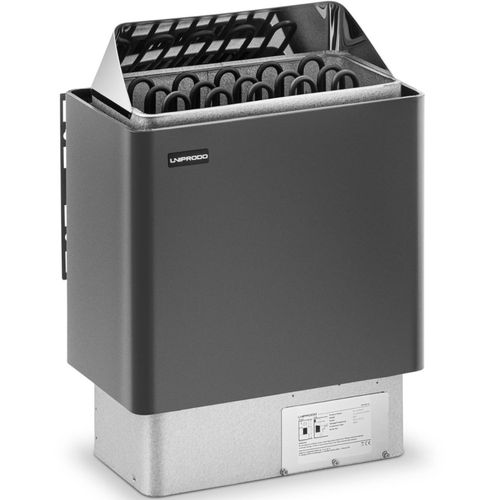 Piec do sauny elektryczny 8-12 m3 do 110C 400 V 8 kW czarno-srebrny na Arena.pl