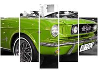 100CM 150CM OBRAZ 5 ELEM LIMONKOWY MUSTANG ŚCIENNY