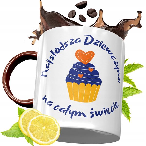Kubek Bordowy Dla Dziewczyny Na Urodziny Prezent Z Nadrukiem Ze Zdjęciem zdjęcie 1