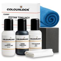 Farba Do Skóry Czarna Zestaw Do Renowacji Kierownicy w Aucie 3x 50ml