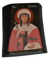 Ikona Święta Dorota patronka botaników górników ogrodników kwiaciarzy