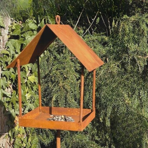 Karmnik dla ptaków stojący rustykalny 158 cm – ozdoba ogrodowa na Arena.pl