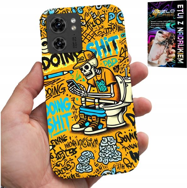 ETUI DO MOTOROLA EDGE 40 - DOING SHIT KOŚCIOTRUP NA KIBLU CASE zdjęcie 1