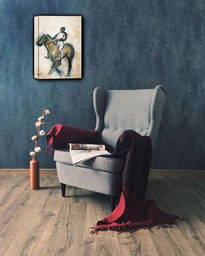 Jockey, Edgar Degas - obraz na płótnie 90x120 cm na Arena.pl