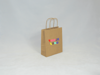 Torba papierowa beżowa z nadrukiem 1000 sztuk 18 x 8 x 22,5 cm