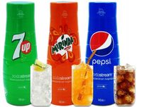 3x SYROP SODASTREAM KONCENTRAT 7UP MIRINDA PEPSI 9L NAPOJU z 440ml