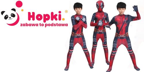 STRÓJ PRZEBRANIE KOSTIUM DEADPOOL COSPLAY 122/128 na Arena.pl