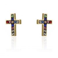 Kolczyki Ze Stali Szlachetnej Pozłacanej Sztyft Kst2101