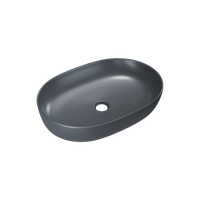 Jima umywalka nablatowa 61x41 cm owalna, grafit mat