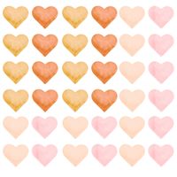 Naklejki Dla Dzieci Pastelowe SERDUSZKA Serca Styl Boho ZESTAW 60cm x 30cm