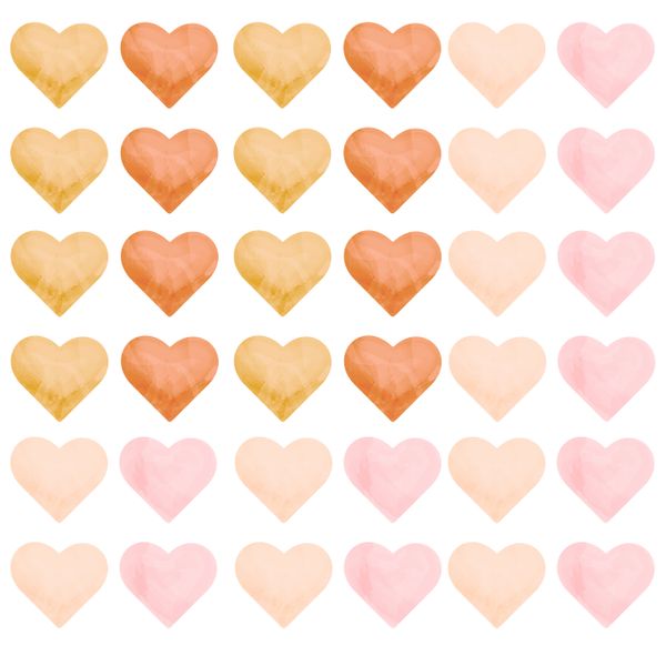 Naklejki Dla Dzieci Pastelowe SERDUSZKA Serca Styl Boho ZESTAW 120cm x 60cm zdjęcie 1