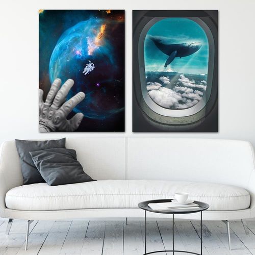 Deco Panel, Latający wieloryb 40x60 na Arena.pl