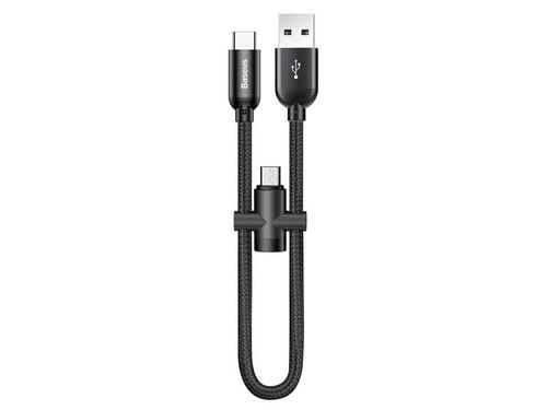 Baseus kabel 2w1 U-Shaped USB-C micro USB 2.4A czarny na Arena.pl