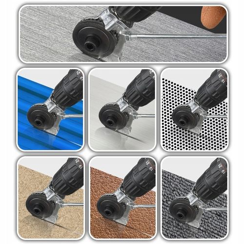 ADAPTER DO CIĘCIA BLACHY NA WKRĘTARKĘ WIERTARKĘ PRZYSTAWKA NOŻYCE na Arena.pl