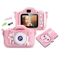 APARAT CYFROWY DLA DZIECI Dziecka Fotograficzny JEDNOROŻEC + KARTA 4GB