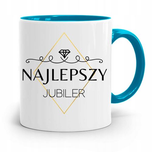Dla Jubilera Kubek Błękitny Najlepszy Jubiler Z Nadrukiem Ze Zdjęciem na Arena.pl