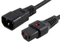 MicroConnect Powercord C13 IEC Lock - C14