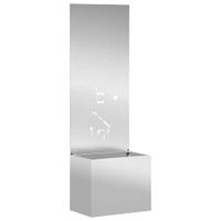 Donica ogrodowa z dekoracyjną płytą Srebrny 50 x 140 cm