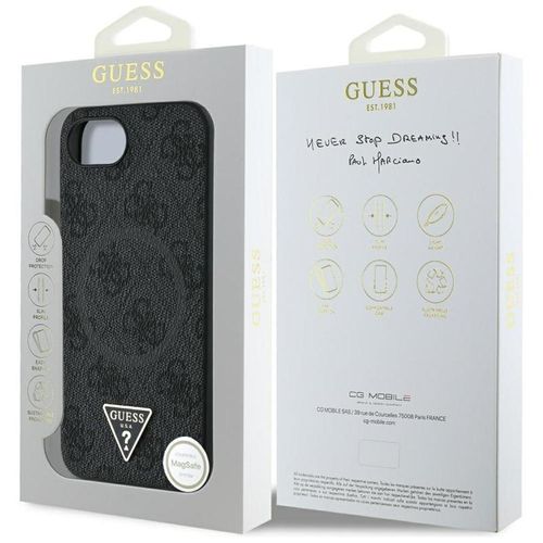 Guess 4G Ring Triangle Logo MagSafe - Etui do iPhone 16e (czarny) na Arena.pl
