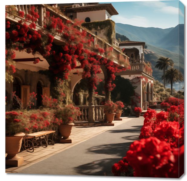 Obraz 90x90cm Czerwona Idylla zdjęcie 1