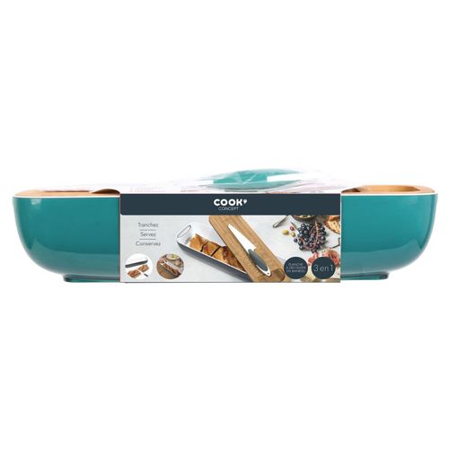 Komplet 3w1 deska, pojemnik i nóż zielony na Arena.pl