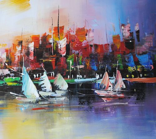 Obraz olejny Abstrakcja (75x135cm) na Arena.pl