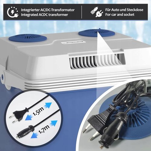 LODÓWKA TURYSTYCZNA PRZENOŚNA NIEBIESKA 25L FUNKCJA GRZANIA na Arena.pl