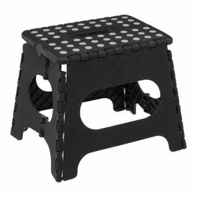 Składany stołek 27cm czarny zdjęcie 1