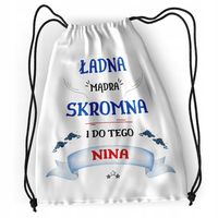 Plecak Dla Niny Szkolny Worek Torba Z Nadrukiem Ze Zdjęciem