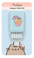 Ładowarka sieciowa adapter PUSHEEN 20 W USB-A USB-C Niebieska