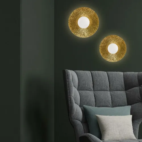 Lampa ścienna SUN M złota 35 cm na Arena.pl