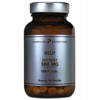 KELP EKSTRAKT 500 mg 120 tabletek - Naturalny Jod Tarczyca Skóra